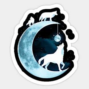 Wolf Moon Sticker